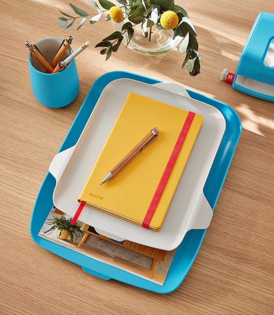 Brievenbak Leitz Cosy met desk organiser blauw