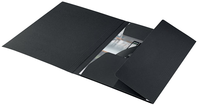 Dossiermap Leitz Recycle A4 3-kleps karton zwart (per 10 stuks)