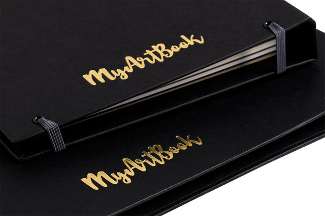Kunstenaarsmap MyArtBook A4 6-rings O-mech 14mm zwart zonder inhoud
