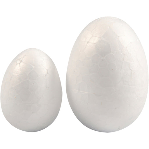 Eieren Styropor Creotime 2 formaten wit