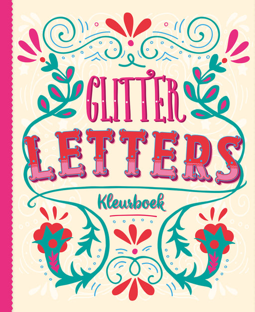 Kleurboek Interstat volwassenen glitter letters