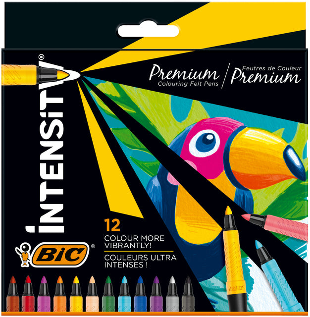 Kleurstift Bic Intensity etui à 12 kleuren