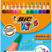 Kleurpotloden Bic Kids Evolution Triangle etui à 12 kleuren