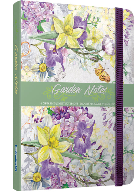 Notitieboek Gipta Garden Notes A5 lijn 8 assorti designs (per 18 stuks)