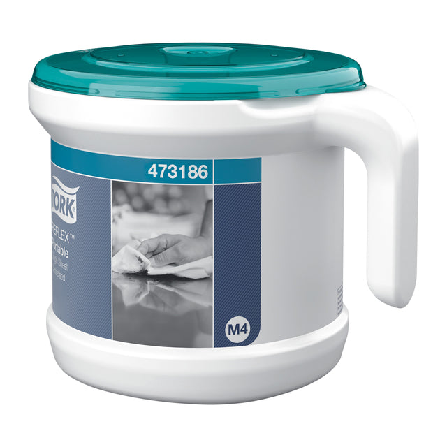Startpakket Tork Reflex™ M4   draagbare dispenser wit/turquoise 473186