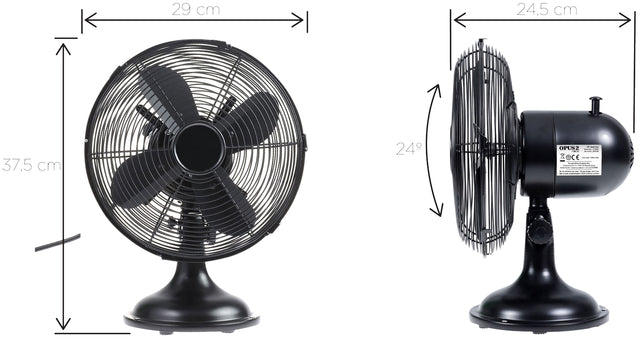 Tafelventilator OPUS 2 Ø25cm zwart