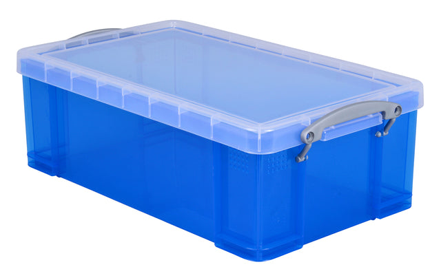 Opbergbox Really Useful 12 liter 465x270x150 mm transparant blauw