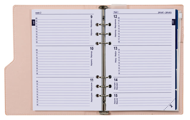 Agenda 21-22 organizer Kalpa A5 croco rose