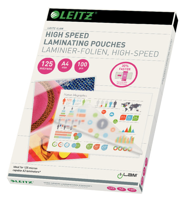Lamineerhoezen Leitz iLAM A4 High speed 125 mic