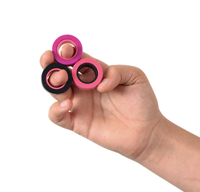 Magneet Vinger spinner Folia licht roze, donker roze en zwart