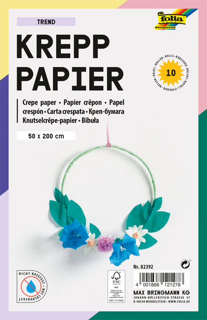 Crepepapier Folia 50x200cm Trend 10kleuren