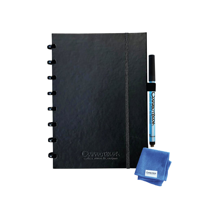Notitieboek Correctbook Premium A5 blanco 40blz ink black