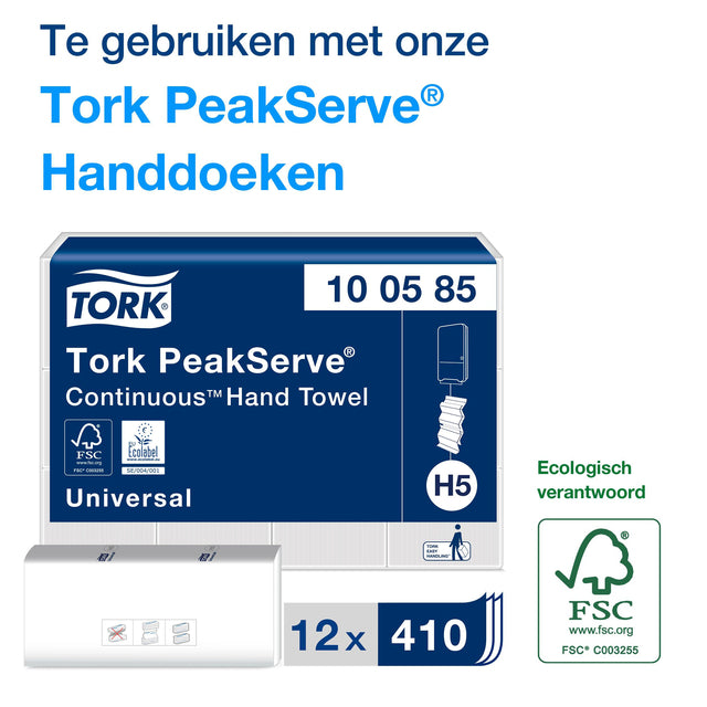 Handdoekdispenser Tork  PeakServe® Mini Continu™ H5 Elevation zwart 552558