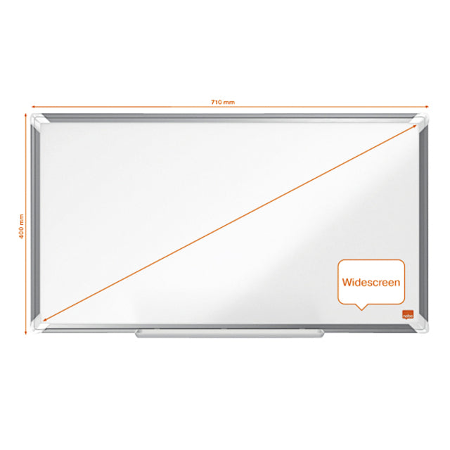 Whiteboard Nobo Premium Plus Widescreen 40x71cm staal