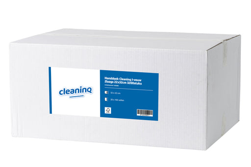 Handdoek Cleaninq I-vouw 2laags 22x32cm 3200stuks
