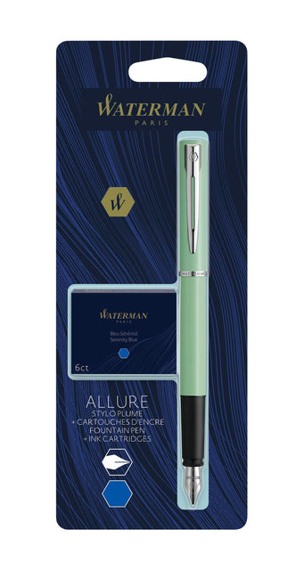Schrijfwaren en inkt Waterman Allure Pastel Chrome en Camo assorti