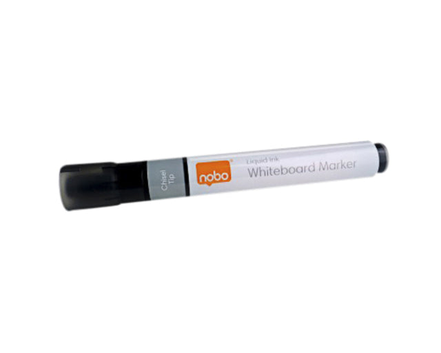 Viltstift Nobo whiteboard Liquid ink drymarker schuin zwart 4mm (per 10 stuks)