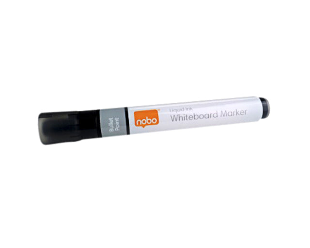 Viltstift Nobo whiteboard Liquid ink drymarker rond zwart 3mm (per 10 stuks)
