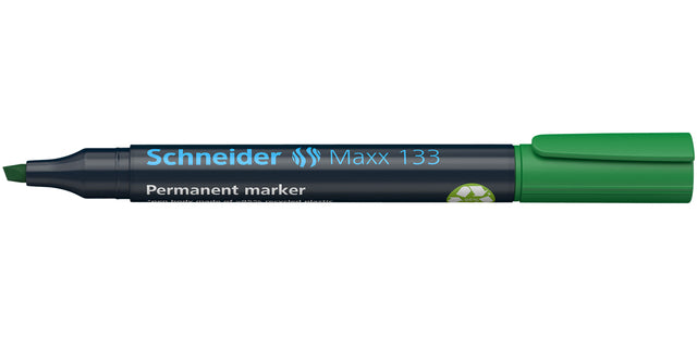 Viltstift Schneider Maxx 133 beitel punt groen