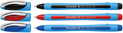 Balpen Schneider Slider Memo XB 0,8mm etui à 3 kleuren