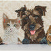 Diamondpainting Crystal Art Kaart Dierenfamilie 11x22cm