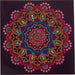 Diamondpainting Crystal Art Kaart Paarse Mandala 18x18cm