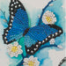 Diamondpainting Crystal Art Kaart Blauwe vlinder 10x15cm