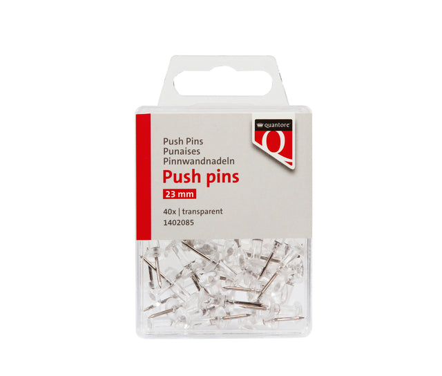 Push pins Quantore transparant 40 stuks
