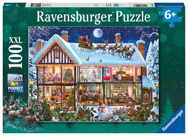 Puzzel Ravensburger Kerstmis thuis 100 stukjes