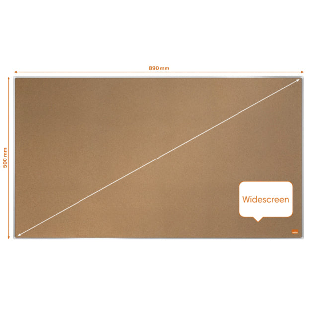 Prikbord Nobo Impression Pro Widescreen 50x89cm kurk