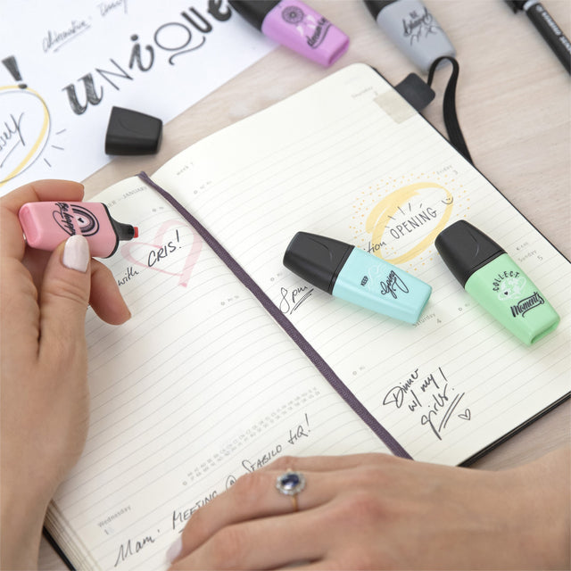 Markeerstift STABILO Boss mini Pastellove etui à 5 kleuren
