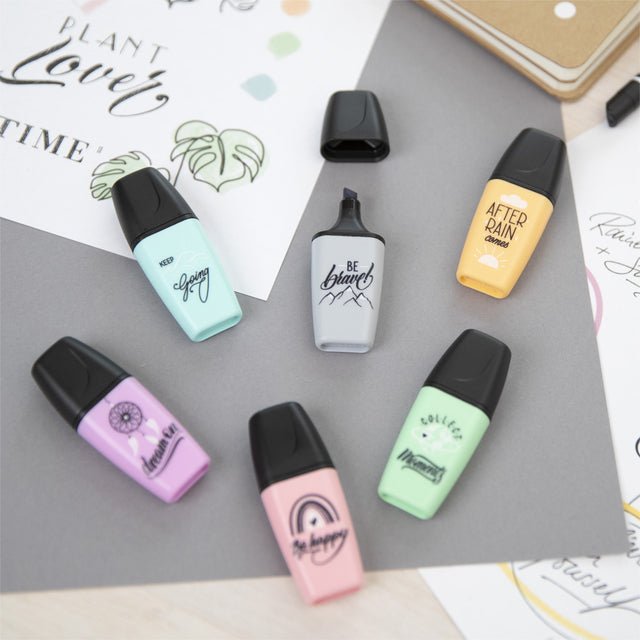 Markeerstift STABILO Boss mini Pastellove etui à 6 kleuren