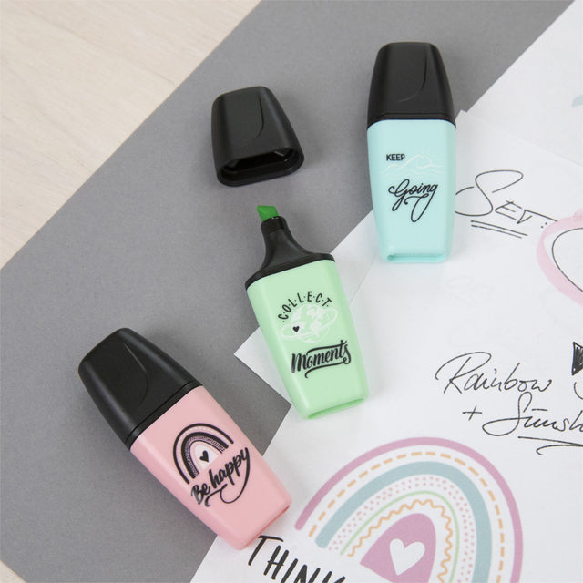 Markeerstift STABILO Boss mini Pastellove etui à 6 kleuren