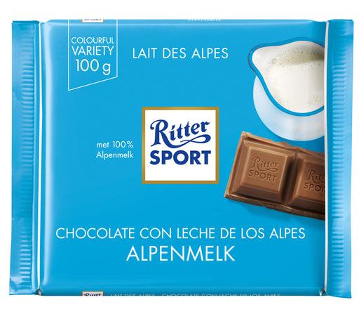 Chocolade Ritter Sport alpenmelk 100gr (per 12 stuks)