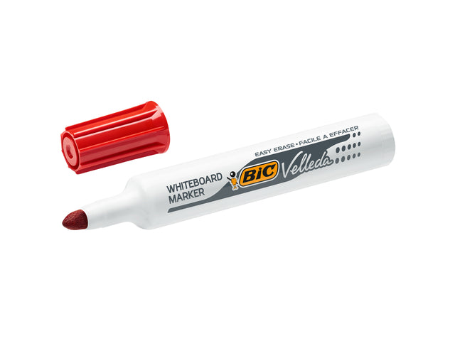 Viltstift Bic Velleda 1711 whiteboard rood (per 12 stuks)