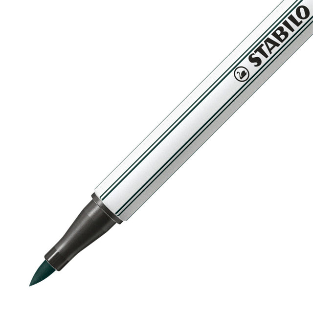 Brushstift STABILO Pen 568/63 aarde groen (per 10 stuks)