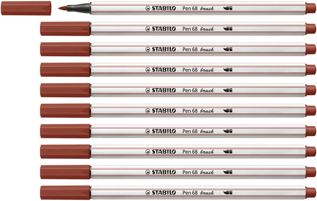 Brushstift STABILO Pen 568/75 sienna (per 10 stuks)