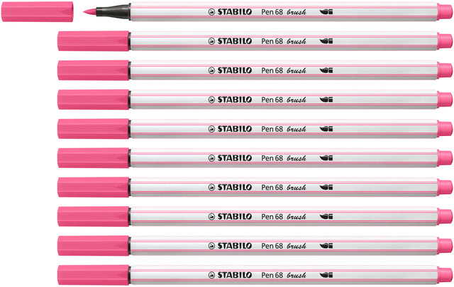 Brushstift STABILO Pen 568/29 roze (per 10 stuks)