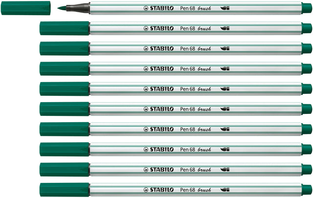 Brushstift STABILO Pen 568/53 turquoisegroen (per 10 stuks)