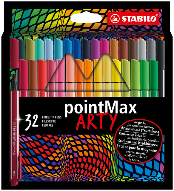 Viltstift STABILO pointmax Arty etui à 32 kleuren