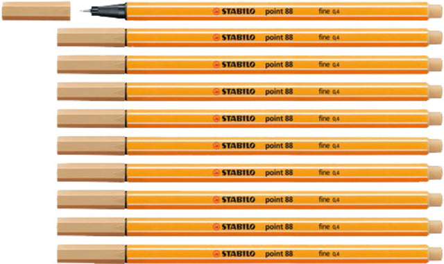 Fineliner STABILO point 88/88 licht oker
