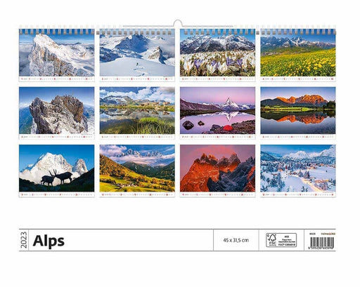 Kalender 2023 Helma 365 45x31.5cm Alpen