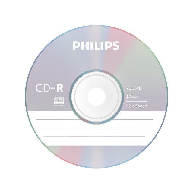 CD-R Philips 80Min 700MB 52x SP (25)