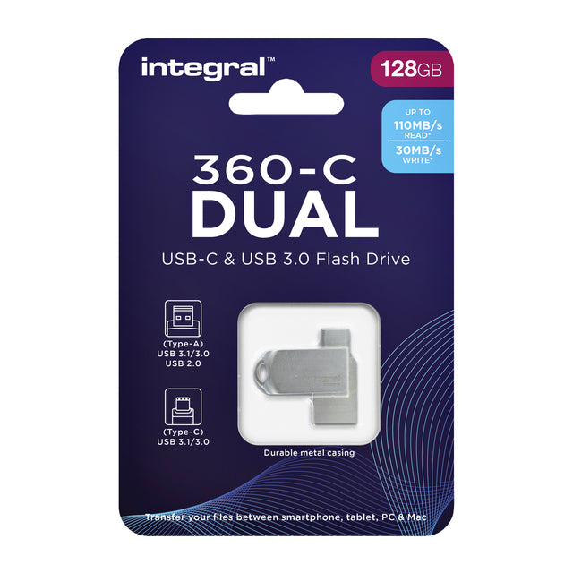 USB-stick Integral 3.0 USB-360-C Dual 128GB