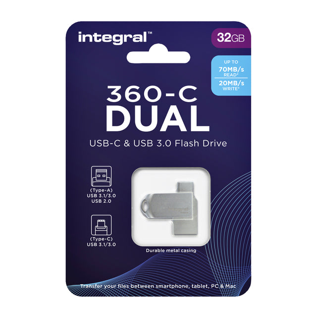 USB-stick Integral 3.0 USB-360-C Dual 32GB