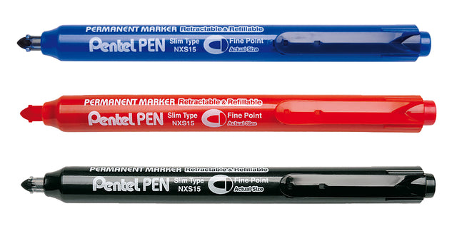 Viltstift Pentel NXS15 blauw 1mm (per 12 stuks)
