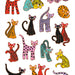 Etiket HERMA 3337 abstracte katten (per 5 stuks)