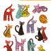 Etiket HERMA 3337 abstracte katten (per 5 stuks)