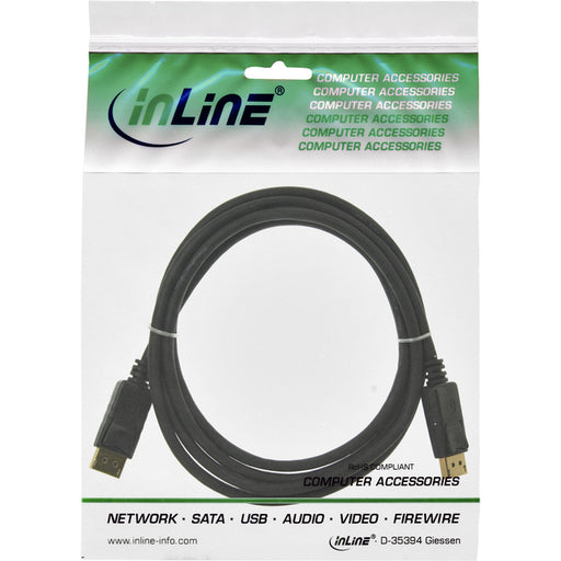 Kabel inLine displayport 4K60HZ M-M 3 meter zwart