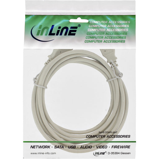 Kabel Inline USB-A 2.0 M-M 2 meter beige